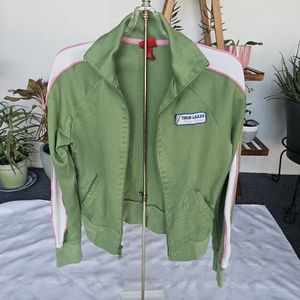 Women's Mossimo Green Track Jacket Size S